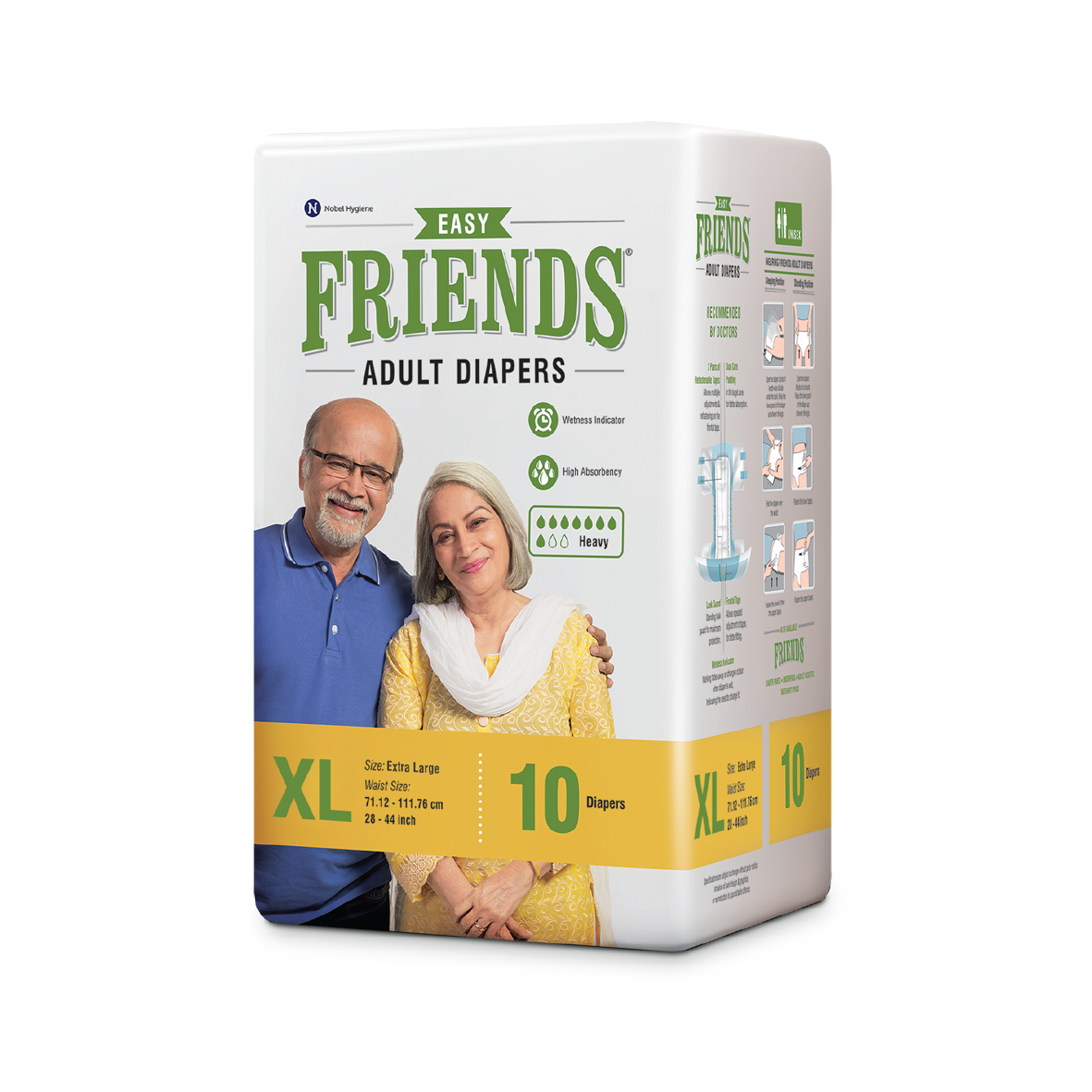Friends Easy Adult Diapers (XL) 10’s – Unisex