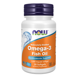 NOW Foods, Omega-3 Fish Oil, Molecularly Distilled Softgels