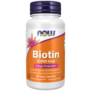 NOW Foods, Biotin 5,000 mcg Veg Capsules