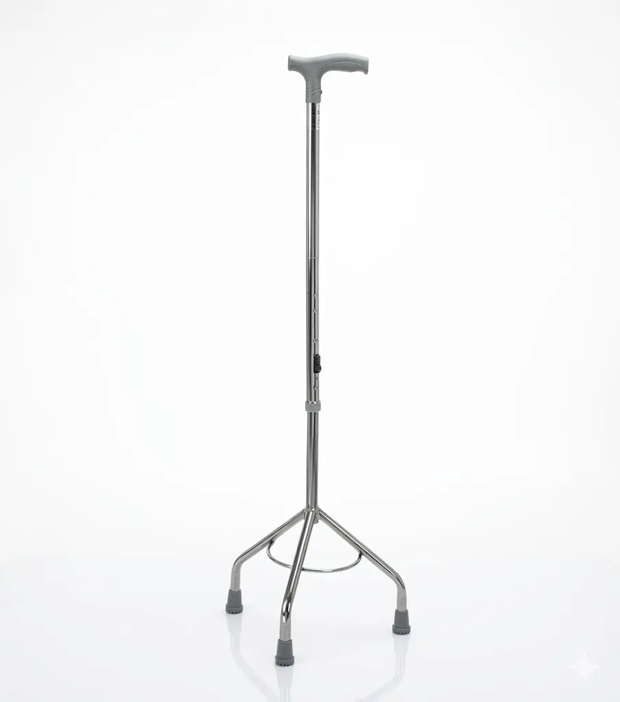 Quad Cane Adjustable Height  Aluminium Three legs(Tripod)  Walking Stick