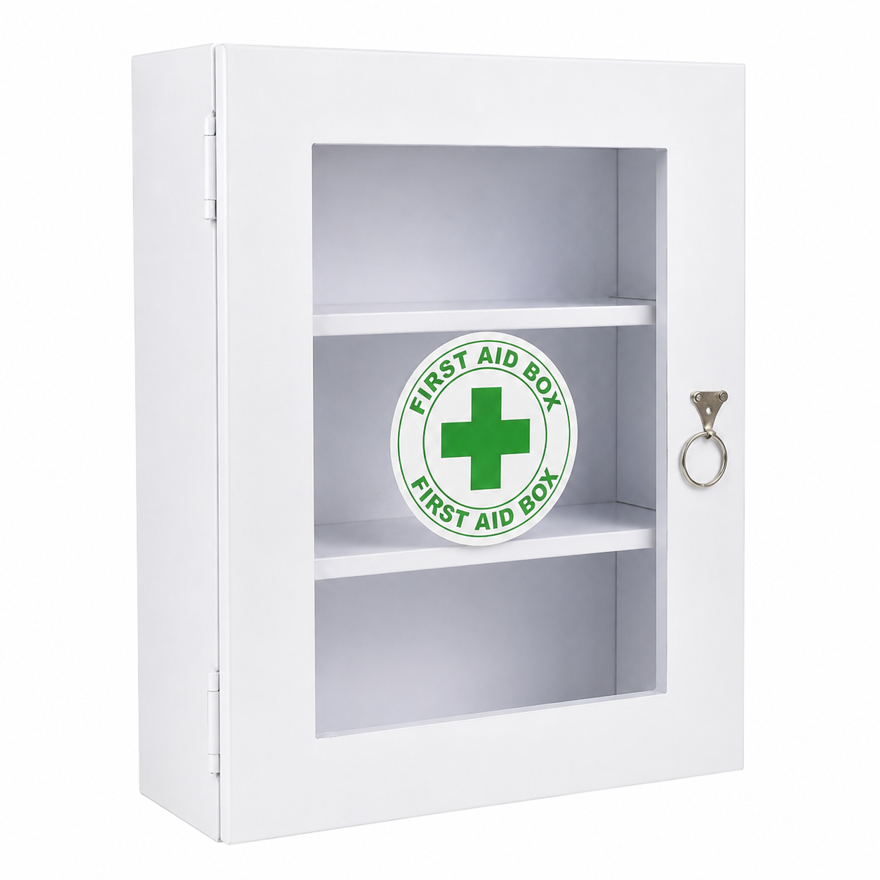 First-Aid Box(L)Glass-White Wallmounted