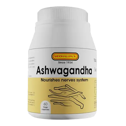 Siddhalepa Ashwagandha Capsules Bottle -60capsules